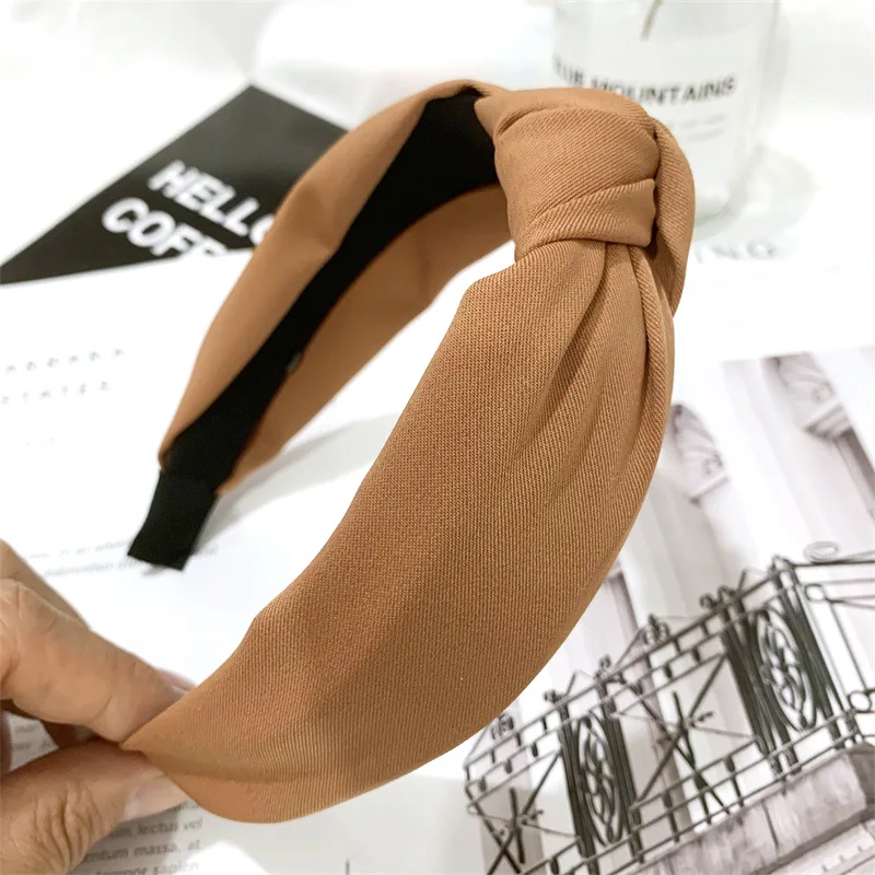 

Solid Knotted Hairband for Women Headbands Girl Hairbands Hair Hoop Female Hair Accessories