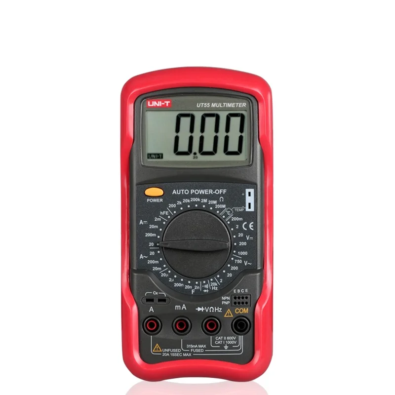 UNI-T UT55 1000V 20A DMM AC DC Вольтметр сопротивление диода температурный тест Стандартный