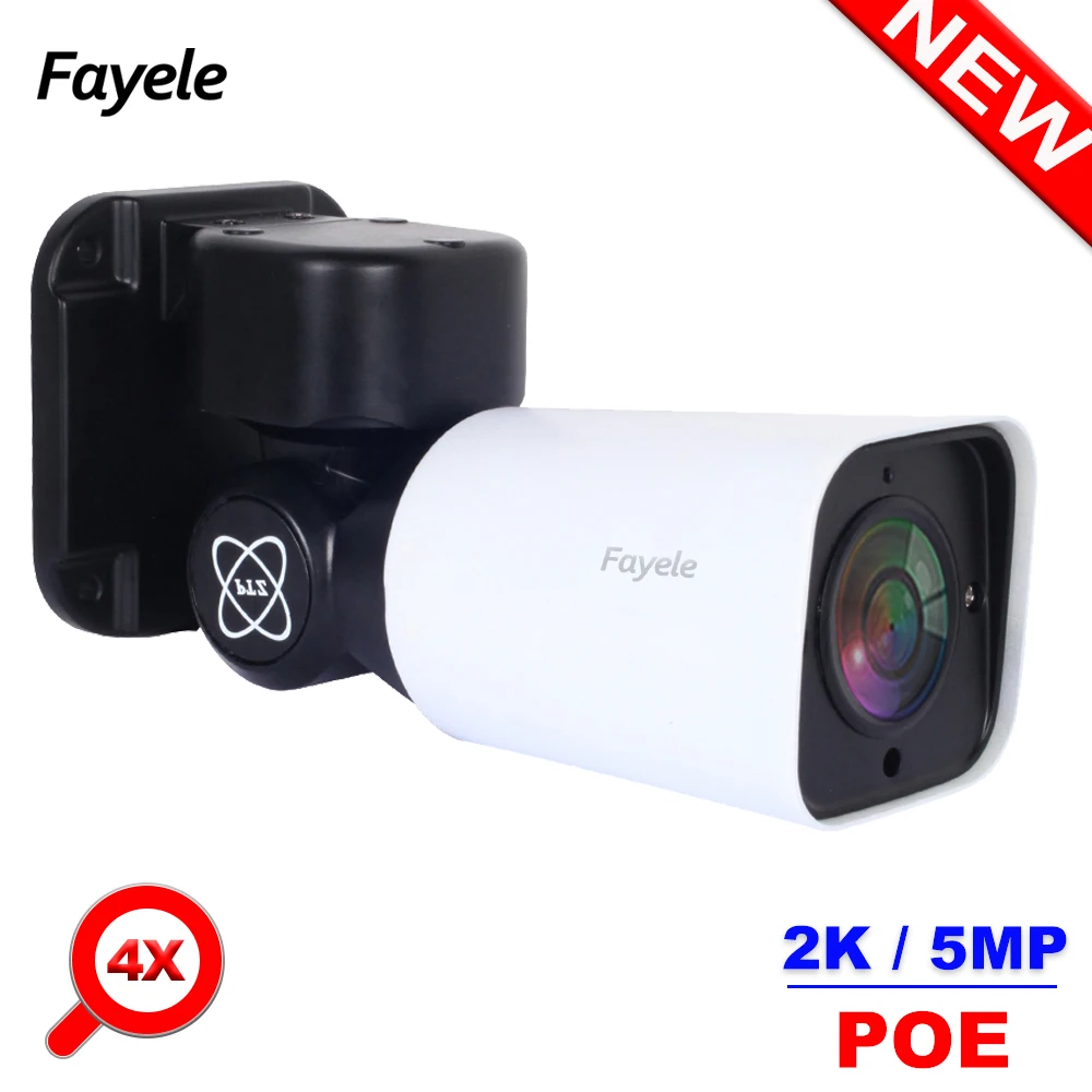 

Камера видеонаблюдения PoE, 5 МП, PTZ, 4-кратный зум, 5 МП, IP66