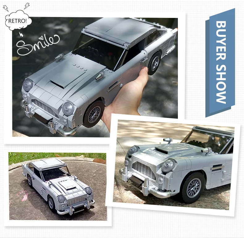 21046 лего technic Creator Expert Classic Джеймс Бондс 007 DB5 строительные блоки наборы кирпичи модель детских игрушек подарки совместимые 10262
