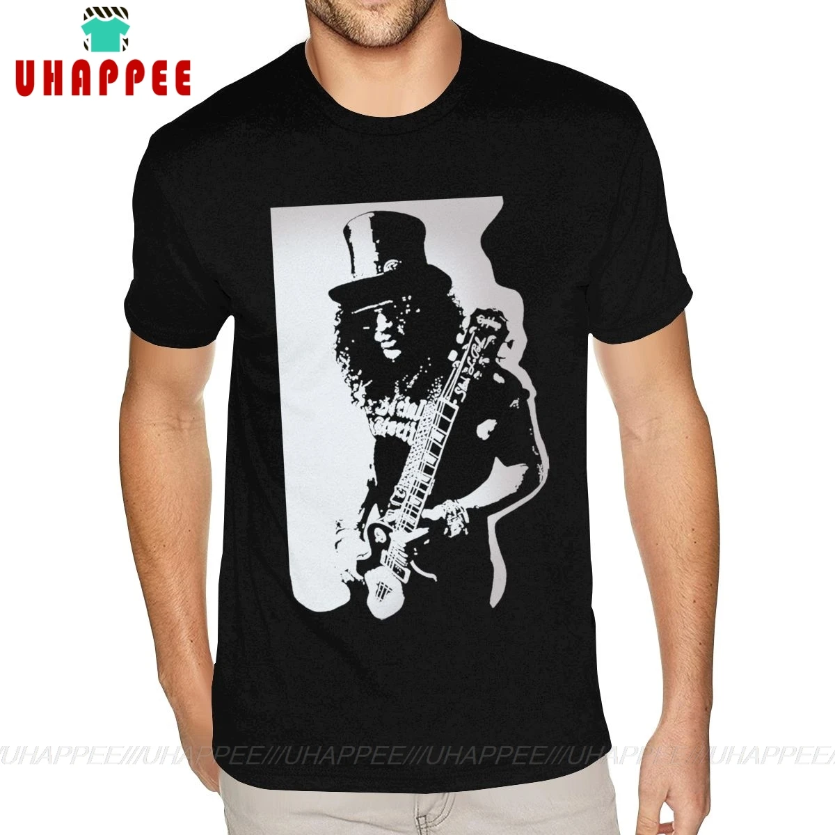 Забавные косая скала браслет пистолет N Розы белые мужские футболки 5XL с коротким