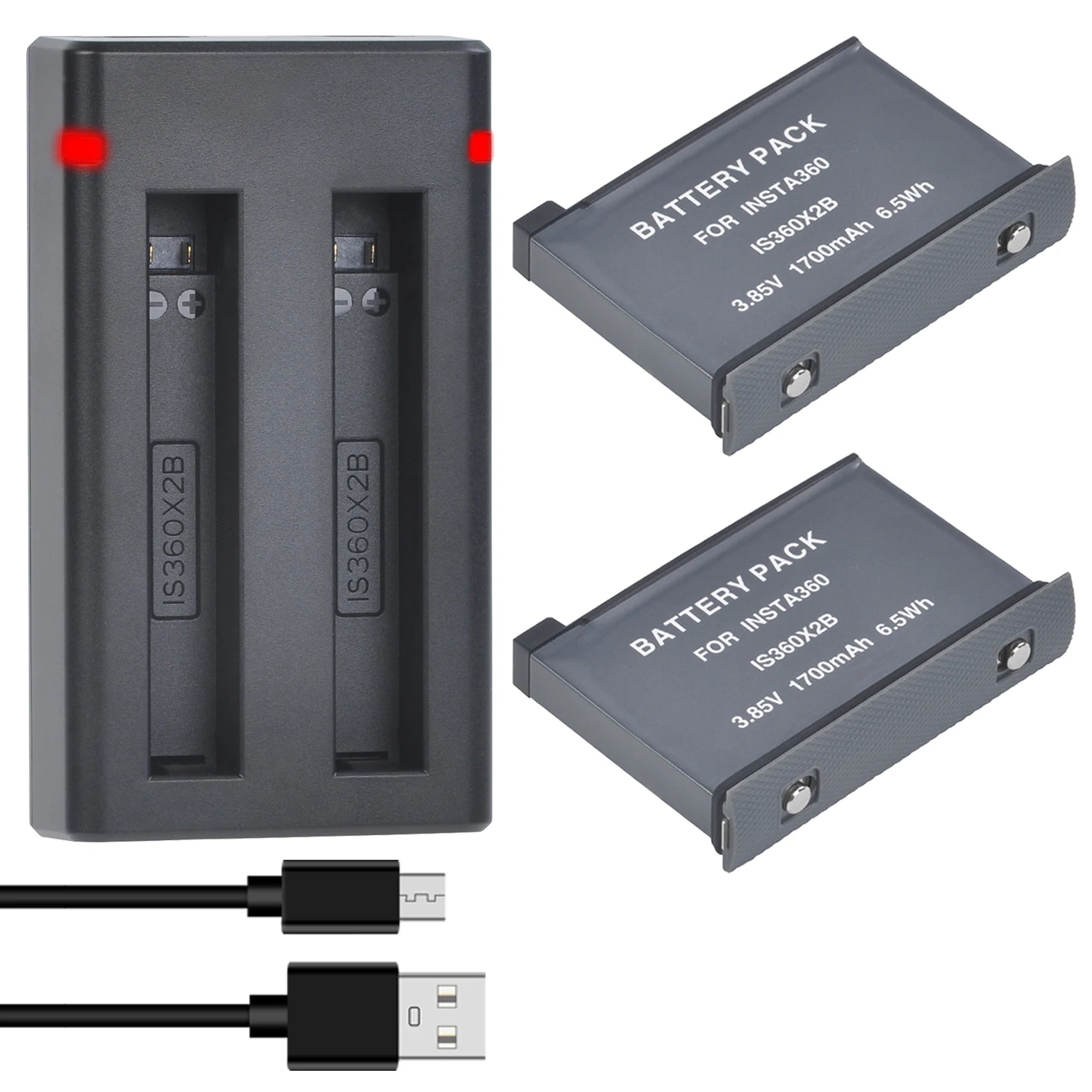 

1700mAh Battery Li-ion Akku + Charger for Insta360 ONE X2 Camera
