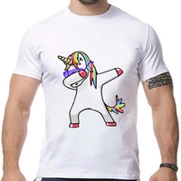 fashion dabbing dance funny t shirt dab unicorn cat zebra panda dog rabbit t shirt short sleeve hip hop tops tshirt bmd02 rw