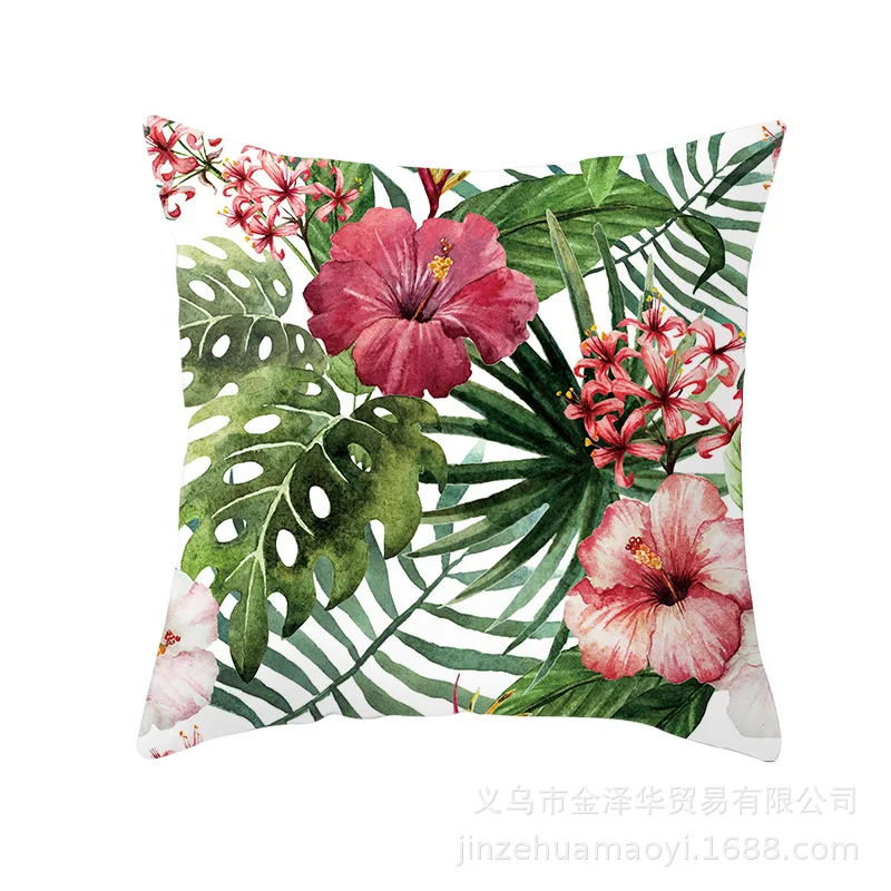 

Nordic Tropical Plants Hug Pillowcase Custom Household Items Office Lumbar Cushion Pillowcase