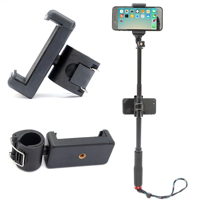 

Adjustable Selfie Monopod Phone Mount Phone Lock Clip Holder Adapter