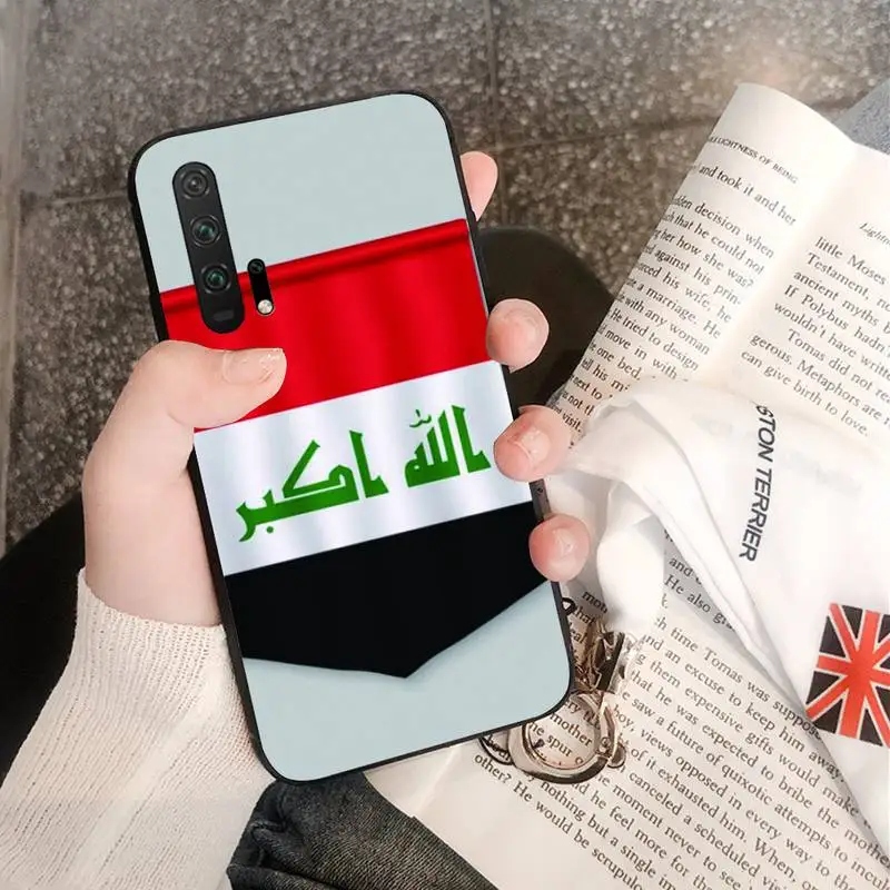 

Iraq Flag Phone Case Black For Huawei Honor 7A/8X/9/9Lite/10/10Lite 9X 20 20S View30/30Pro Cases