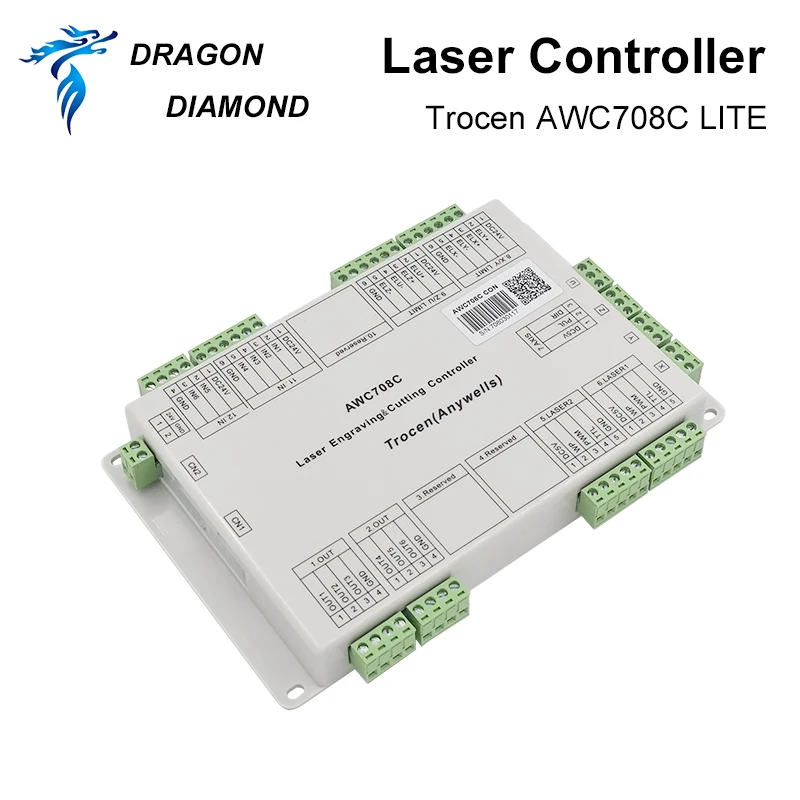 Оригинальная система лазерного контроллера Trocen AWC708C LITE Co2 для лазерной