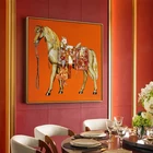 Абстрактная живопись, современный настенный постер в стиле Саудовской Аравии, с изображением лошади, абстрактная живопись, для гостиной, украшение для дома