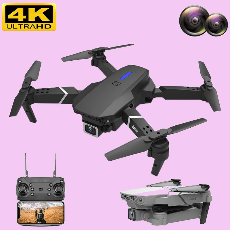 Мини Дрон 4k 1080p камера складной Wifi Квадрокоптер Профессиональный беспилотный