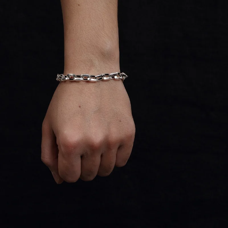 Ткацкая лента 100% реальная кожа серебряного цвета простой мужской браслет дружбы