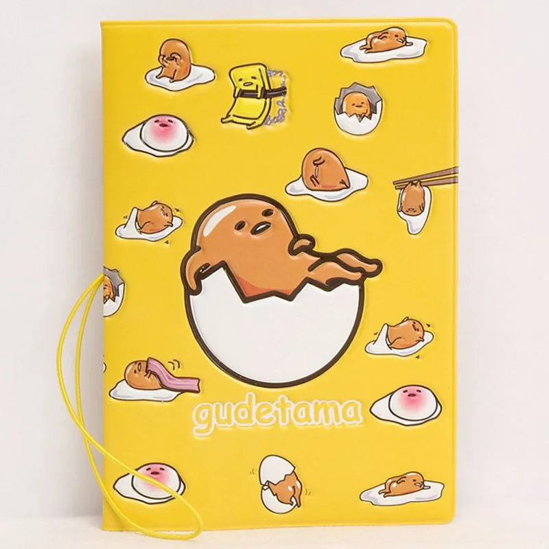 1 шт. Kawaii Мультфильм Gudetama Обложка на паспорт документы сумка ПВХ Паспорт Hoders для девочек Дорожная сумка ID карта посылка чехол