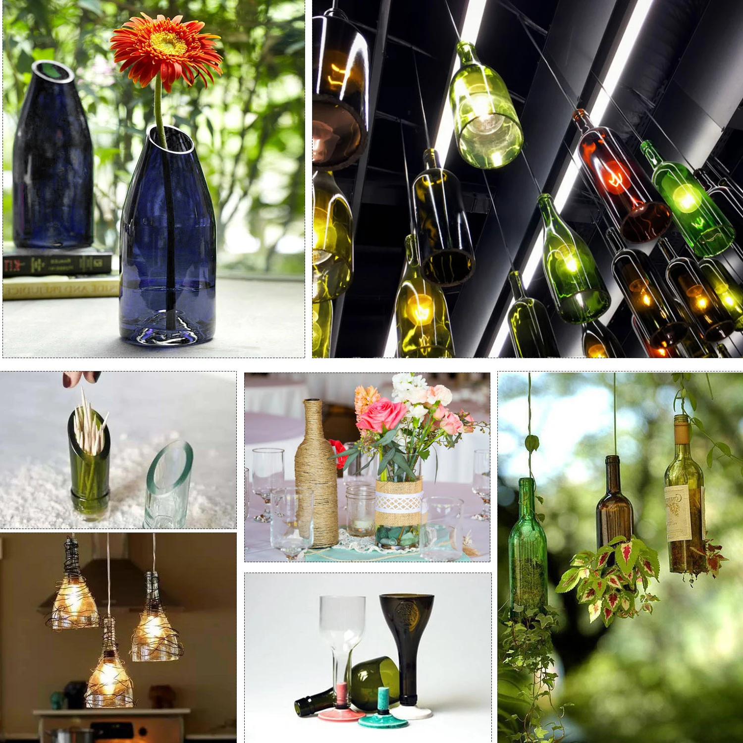 

DIY Glass Bottle Cutter Adjustable Sizes Metal Glassbottle Cut Machine Crafting Wine Bottles Household Decorations Cutting Tool
