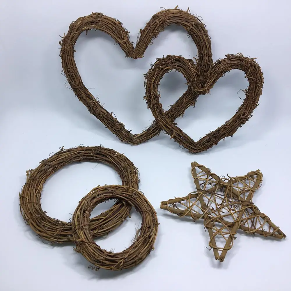 Венок из натурального ротанга Рождественский Свадебный венок висячий