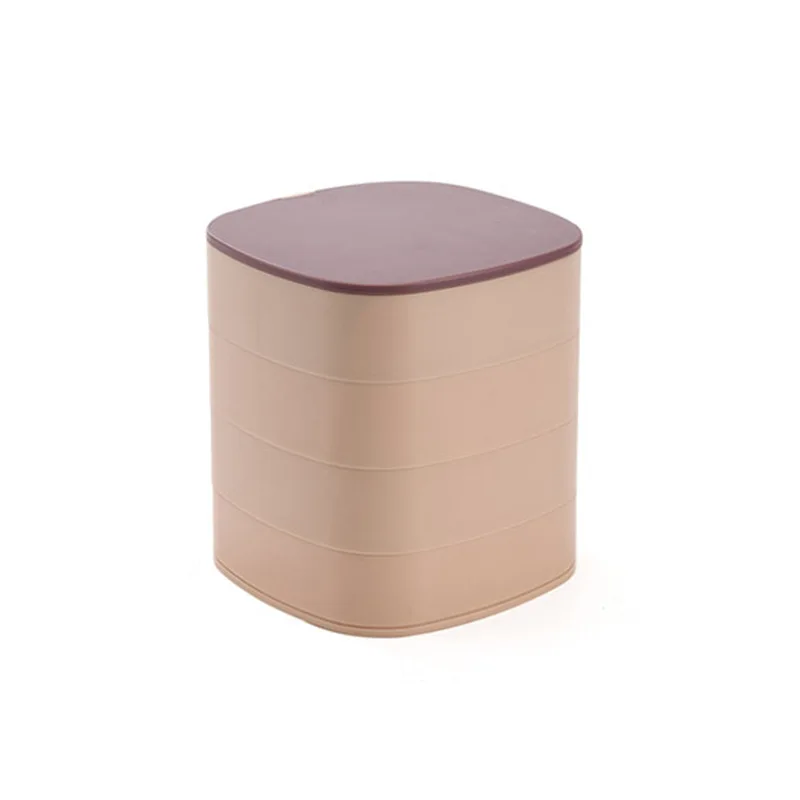 

Creative Rotating Jewelry Box Ring Earrings Necklace Storage Box Desktop Accessories Multi Layer Portable Jewelry Rack