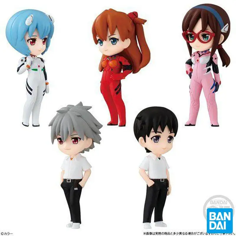 

ПВХ Коллекционная экшн-модель Bandai Shokugan фигурка Евангелион Ayanami Ray Asuka Ikari Shinji, Аниме фигурки, игрушки для мальчиков
