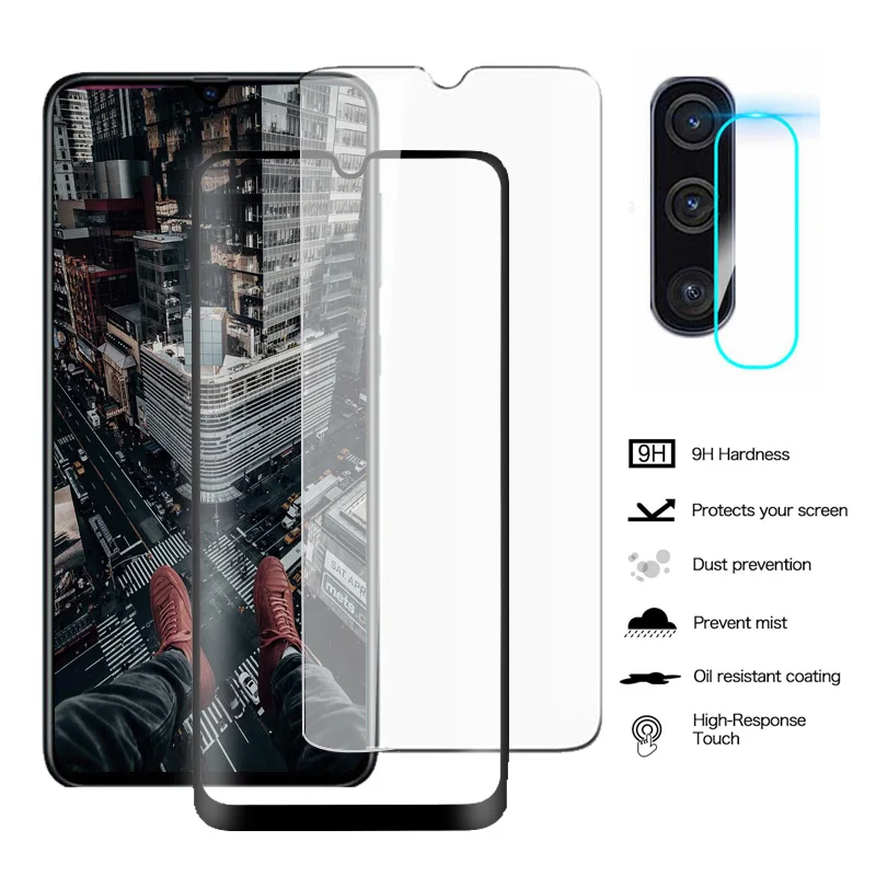 Защитное стекло для экрана 2 в 1 закаленное Samsung Galaxy A 50 30 40 20 70 S A20 A30 A40 A70 A50 A20E A30S