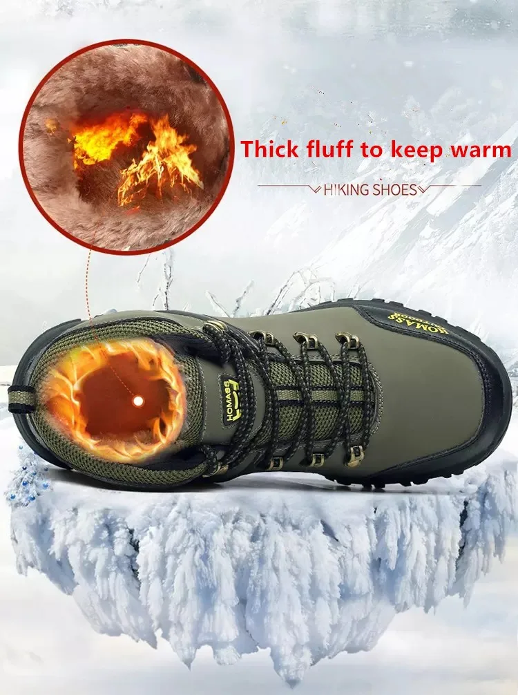 

Winter Men's Waterproof Tactical Boots Military Boots Hiking Shoes Non-slip Wear-resistant Hunting Boots Men Outdoor Work Shoes