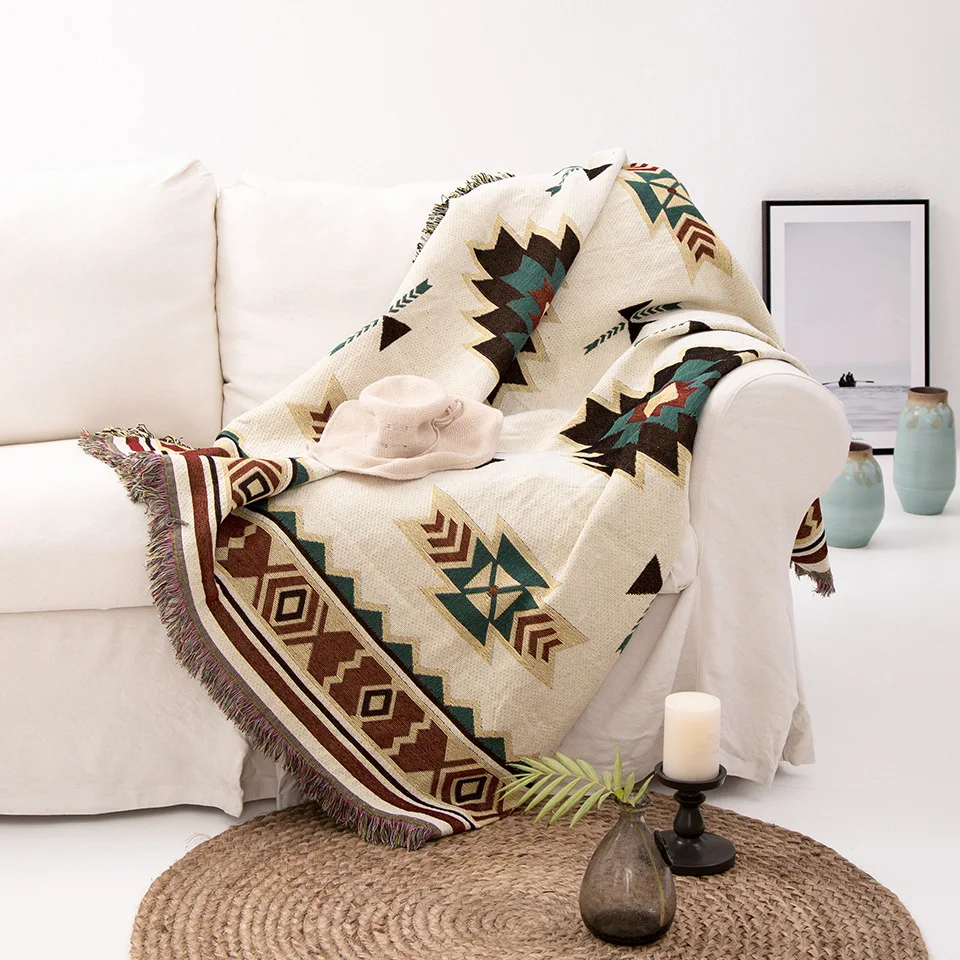 

Soft Knitted Throw Blankets For Beds with Tassel Winter Bed Linen Sofa Cover Bedspread Home Decor Special Gift