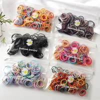 100pcsset girls candy color hair bands girls hair accessories elastic rubber band hair band children ponytail holder bands