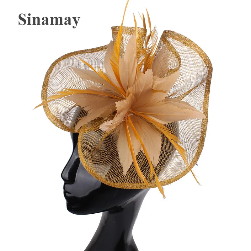 Женская Вуалетка из Кентукки темно синяя заколка для волос с перьями головной