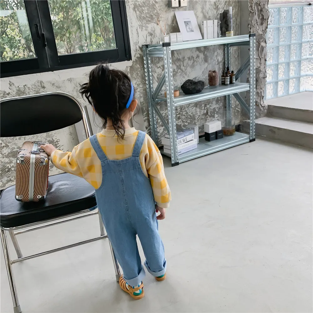 

Children Jeans 2021 Spring New Denim Pants Trendy Baby Girls Trousers Kids Clothes