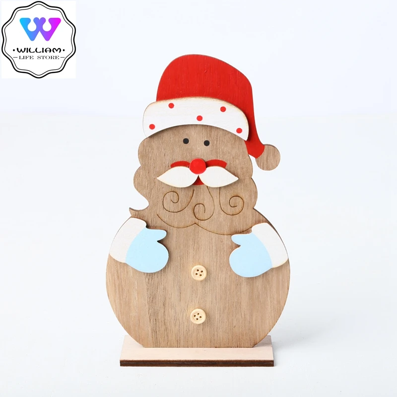 2020 1 Набор деревянные настольные Санта Клаус рождественские центральные мини