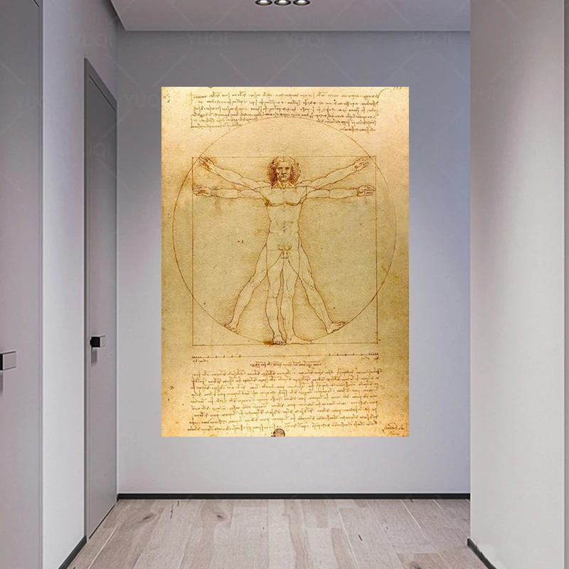 Классическая известная живопись витрууанский человек обучение пропорциям