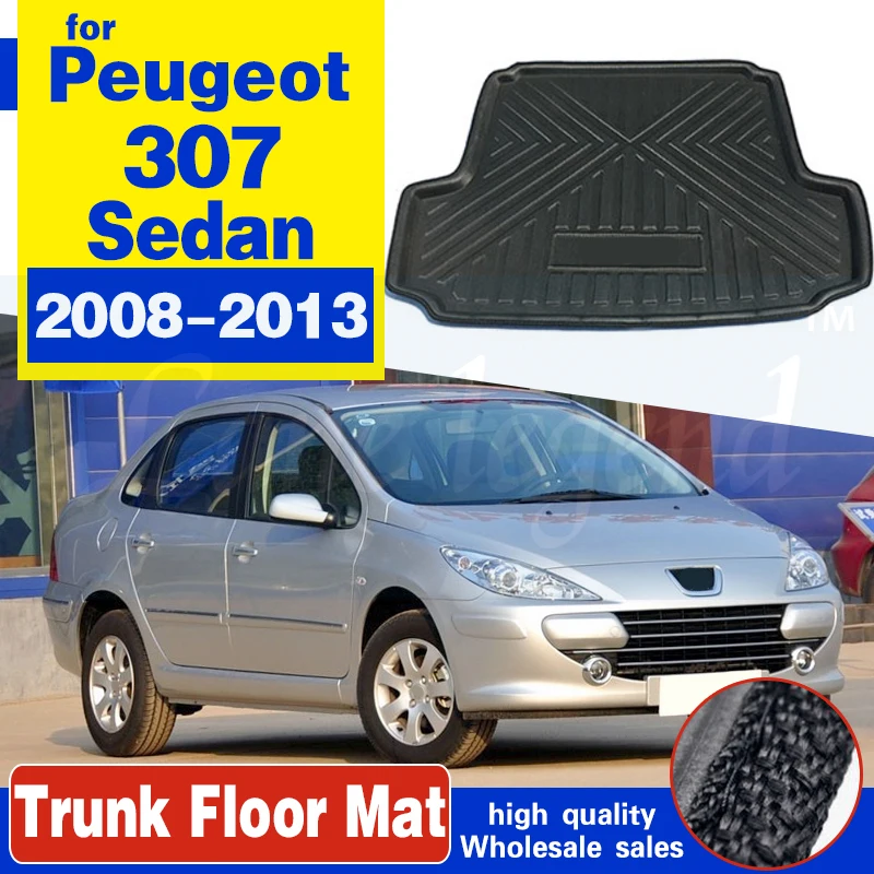 

Rear Cargo Liner Boot Mat Tray Mud Waterproof Pad Protector Tailored Trunk Liner For Peugeot 307 307sw 2008-2013 Sedan 2009 2010