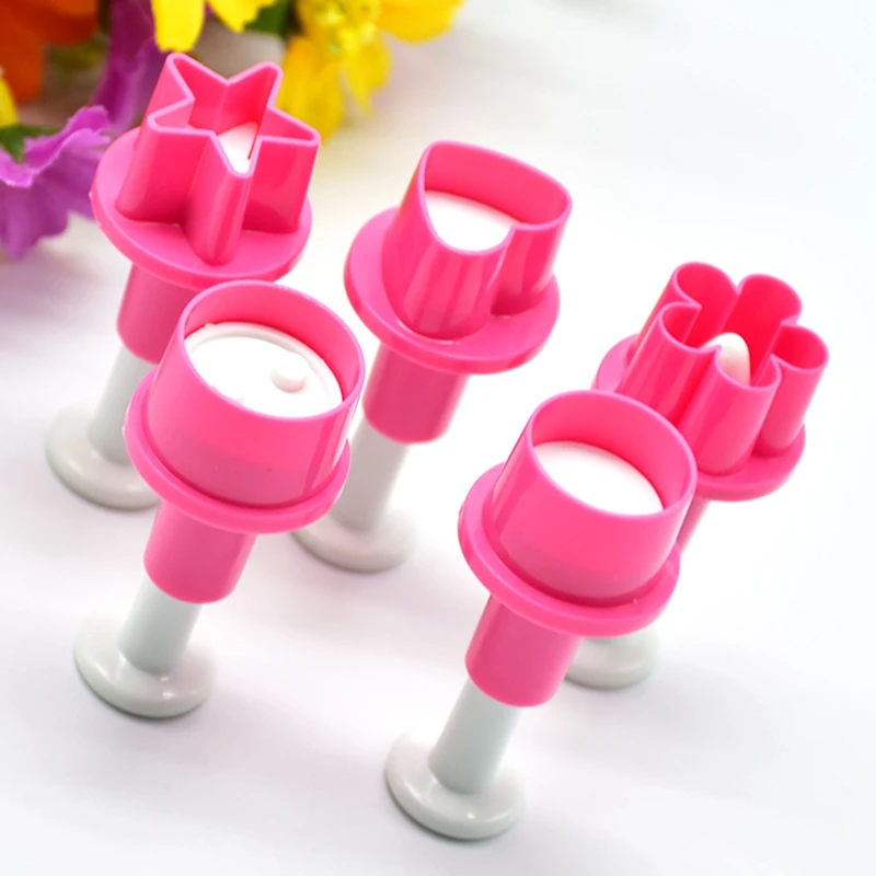 5 шт./компл. оригинальные формочки для печенья в виде формы со звездой и кнопками