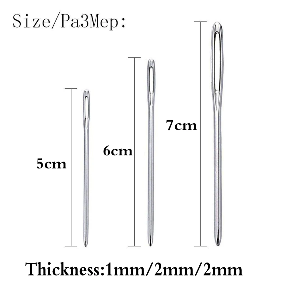 9 шт. тупые иглы стальные большие спицы Трикотажные Иглы для швейной машины набор