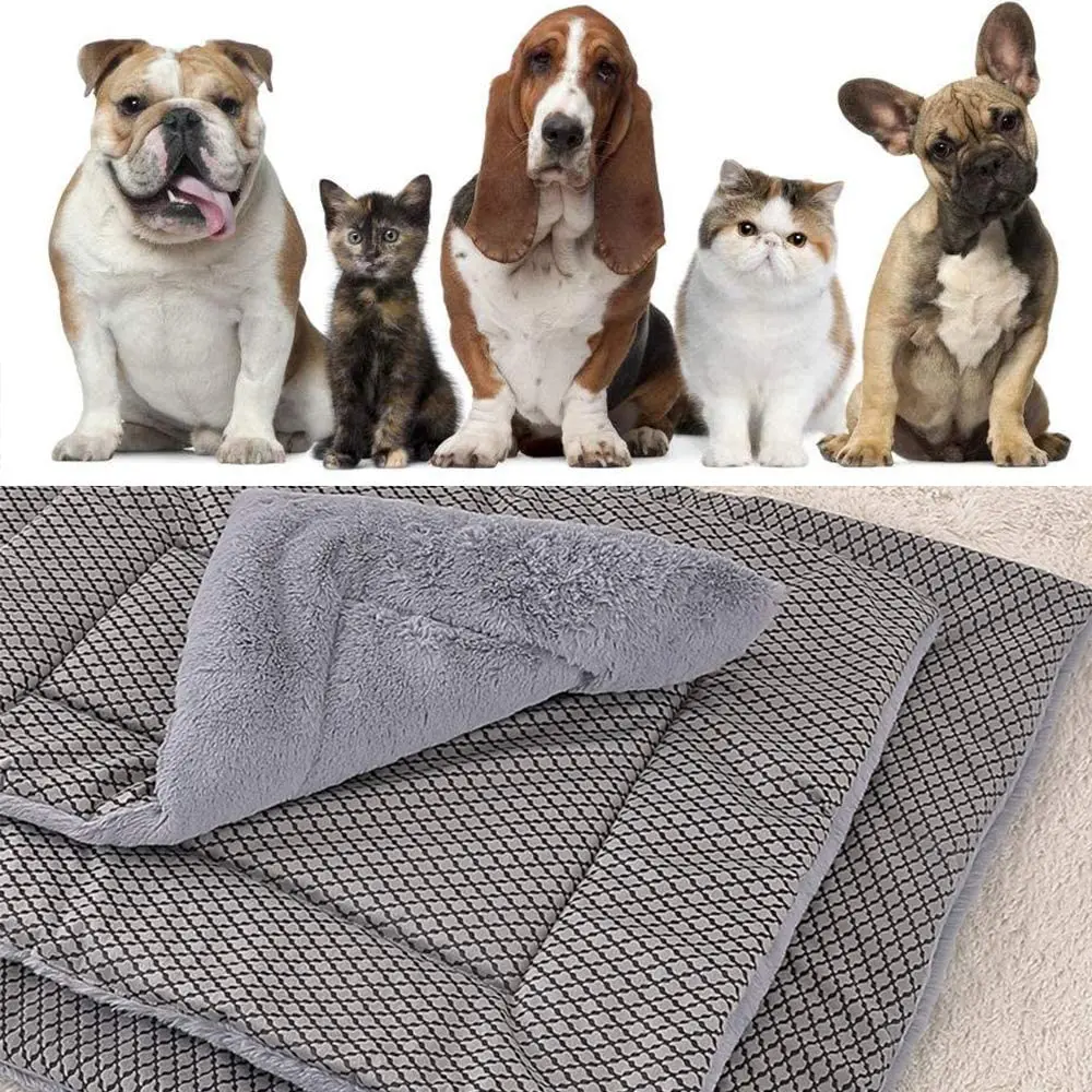 

Dual Purpose Dog Cat Cushion Pet Mats Soft Puppy Sleep Bed Kennel Warm Thick Blanket Matress For Small Medium Large Dogs Bed