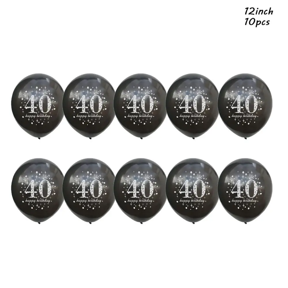 Шары LAPHIL золотистые/черные украшения для вечеринки в честь Дня Рождения 30/40/50/60