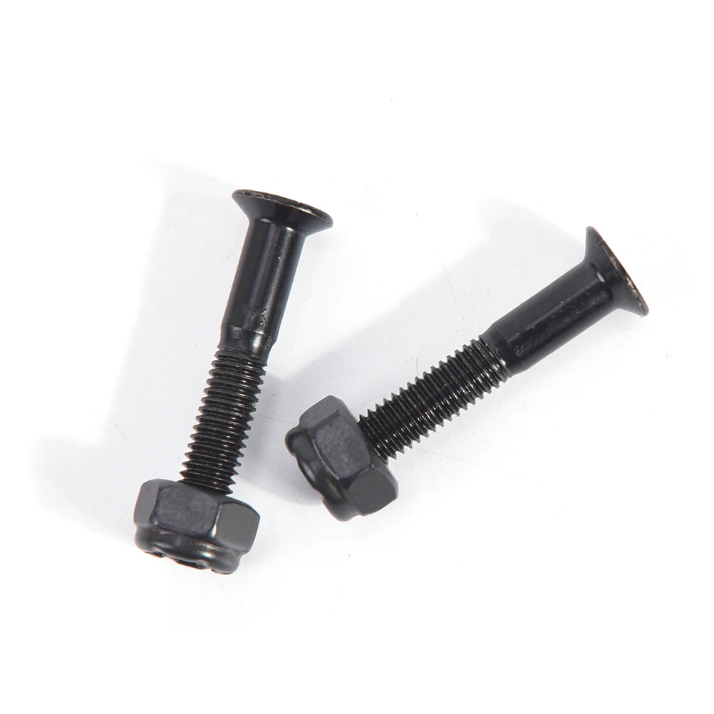 

8 Pair Long Slide Plate Bolts Longboard Hardware Screws Black Skateboard Screws Nuts