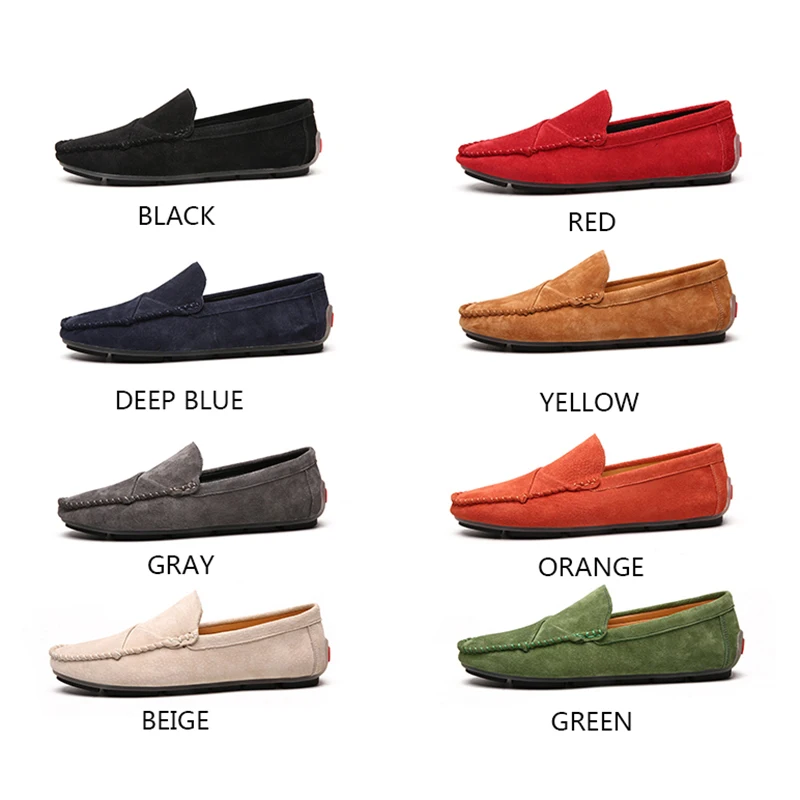 Туфли UPUPER мужские кожаные удобные мягкие размера плюс без застежки повседневная