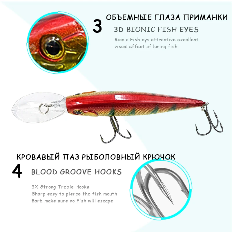 Набор рыболовных воблёров TUYA набор приманок гольян искусственная приманка для