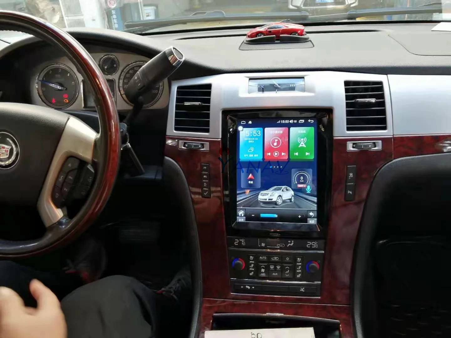 

Вертикальный экран Tesla, 128 ГБ, Android 10, для Cadillac Escalade 2008-2010, навигация, автомобильный мультимедийный радиоплеер, встроенный Carplay
