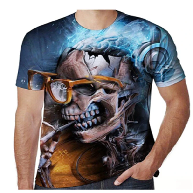 

3D short-sleeved casual shirt T-shirt for men 3D men's T-shirt breathable Breathable sweat-absorbent and comfortable