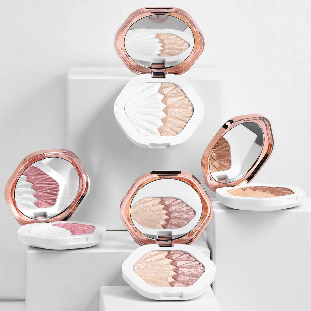 

O.TWO.O 5 Colors Highlighter Face Illuminatior Makeup Pressed Powder Palette Waterproof Glow Face Contour Shimmer Cosmetics