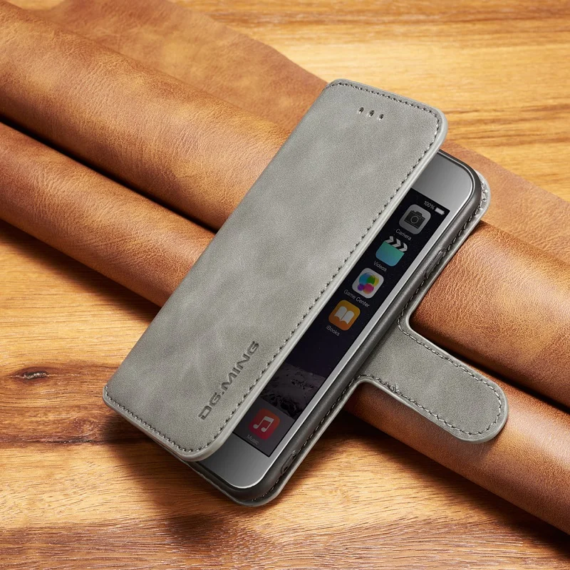 Роскошный винтажный кожаный чехол-книжка с отделением для карт iphone 6S 7 8 Plus XS Max XR |