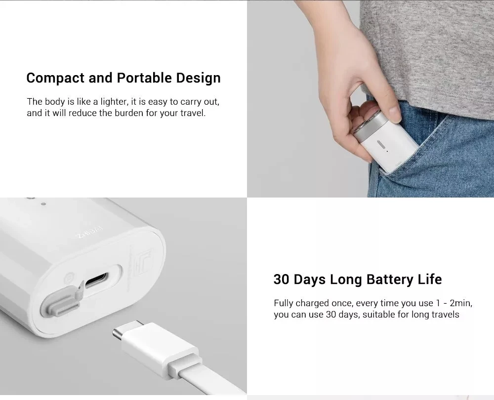 Обновленная Xiaomi Mijia Мужская электрическая бритва влажное/сухое бритье IPX7 водонепроницаемый перезаряжаемый мини-Корпус Япония сталь немецкий технический мото