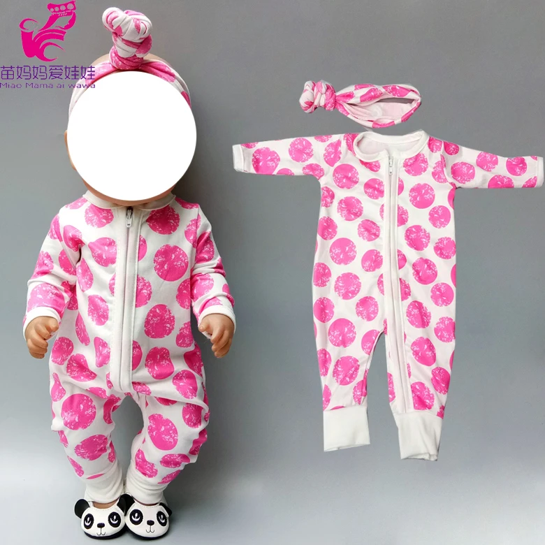 

403cm baby Doll clothes jumpsuit set 17" baby doll pajama set for 18inchcm girl dolls clothes jumpsuit