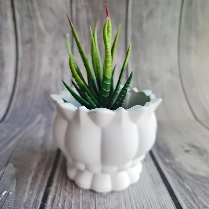 Силиконовая форма для бетонного цветочного горшка креативная круглая кашпо из