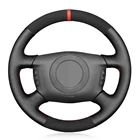 Прошитая вручную Нескользящая черная замша из натуральной кожи для Audi A4 A6 1999-2004 A8 A8 L Allroad 2001