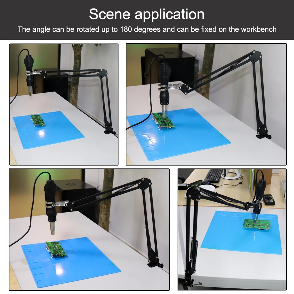 Настольный складной держатель для термофена крепление с длинным рычагом