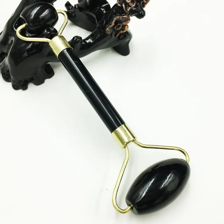 Модный натуральный нефритовый массажер для красоты лица с двойными насадками