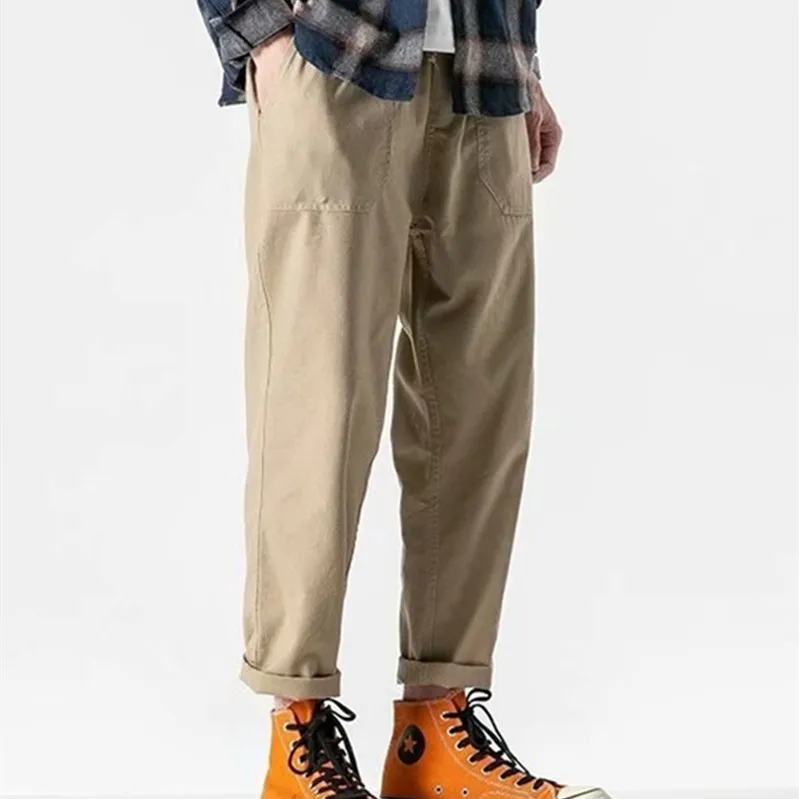 

Брюки мужские спортивные свободного покроя, однотонные, эластичная талия, повседневные спортивные штаны для бега, весна-лето