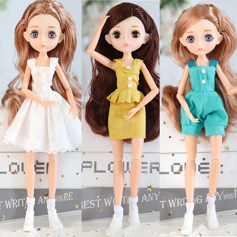 

30 см Silm BJD кукла маленькая девочка милое платье 13 подвижных шарнирных кукол принцесса игрушки модное платье BJD волосы DIY игрушка подарок для ...