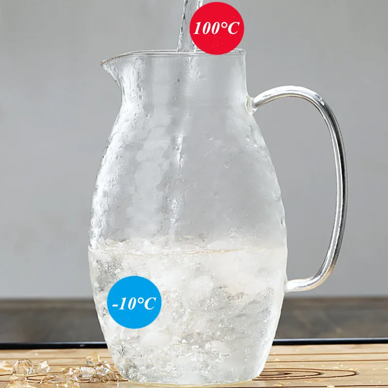 Стеклянный Горшок для воды большой емкости с рыбьей чешуей термостойкий