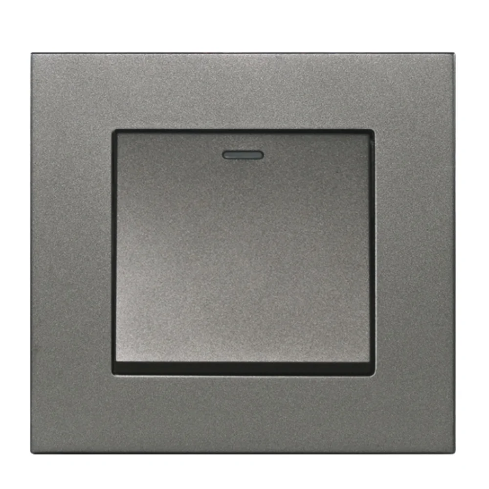 

AC 110-250V 16A 86Type PC Panel 1 Gang 2 Way Pass Through On / Off Light Switch Wall Rocker Switch