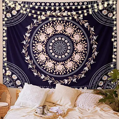 

Bohemian Mandala Tapestry Wall Hanging Floral Tapestry Indian Print Mural home decoration accessories tapiz gobelin Wall decor